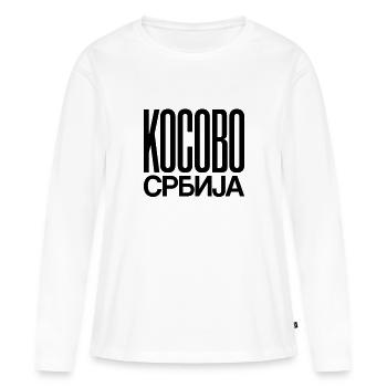 Serbia! - Women's Premium Organic Long Sleeve Shirt - white - Front - Julia (174cm)
