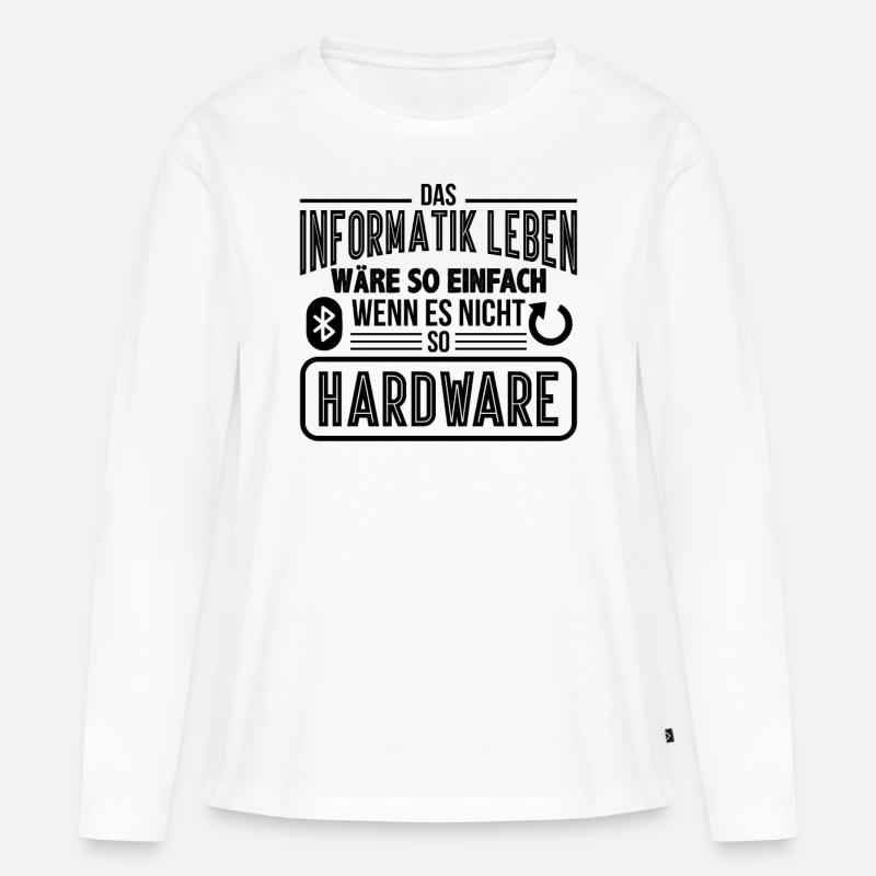 Informatiker - Frauen Premium Bio Langarmshirt - Weiß