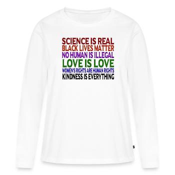 Cadeau féministe féministe féministe - T-shirt manches longues Premium bio Femme - blanc - Devant - Julia (174cm)
