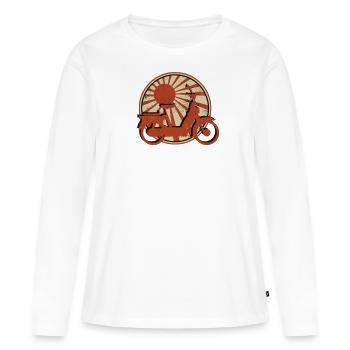 Moped Tshirt Moped Scooter Moped Moped Driver Mopeds - Women's Premium Organic Long Sleeve Shirt - white - Front - Julia (174cm)