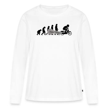 Moped scooter EVOLUTION moped moped driver moped - Women's Premium Organic Long Sleeve Shirt - white - Front - Julia (174cm)