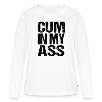 Sexe Proverbe Anal Porno Échangistes - T-shirt manches longues Premium bio Femme - blanc - Devant - Julia (174cm)