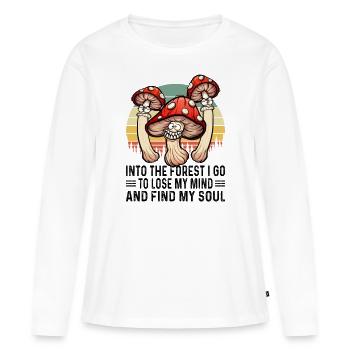 Champignons magiques Médicaments psychédéliques Hallucinogène - T-shirt manches longues Premium bio Femme - blanc - Devant - Julia (174cm)