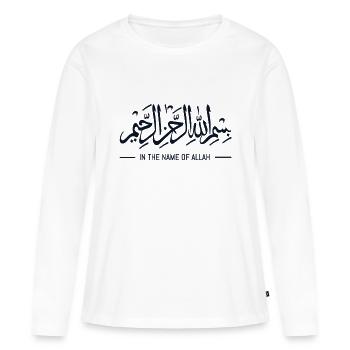 Islam Allah - T-shirt manches longues Premium bio Femme - blanc - Devant - Julia (174cm)