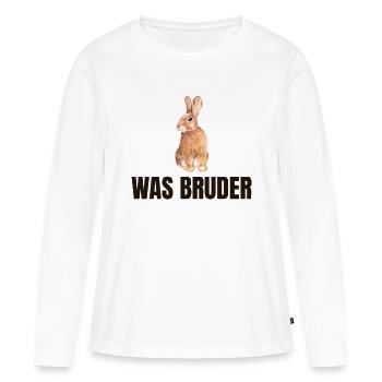 lustiges Meme - Frauen Premium Bio Langarmshirt - Weiß - Vorne - Julia (174cm)