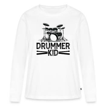 Drums Design For Drummer Drummer Kid - Women's Premium Organic Long Sleeve Shirt - white - Front - Julia (174cm)