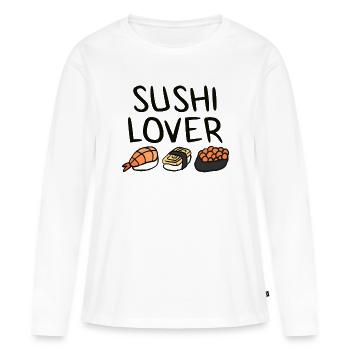 Sushi - T-shirt manches longues Premium bio Femme - blanc - Devant - Julia (174cm)