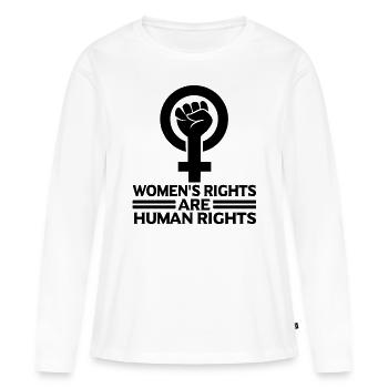 Féministe Féminisme émancipation cadeau - T-shirt manches longues Premium bio Femme - blanc - Devant - Julia (174cm)