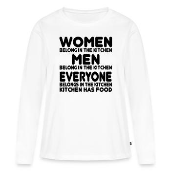 Féministe Féminisme émancipation cadeau - T-shirt manches longues Premium bio Femme - blanc - Devant - Julia (174cm)