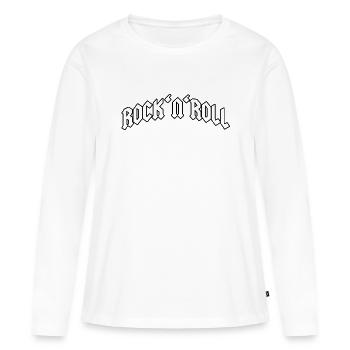 Rock and Roll - T-shirt manches longues Premium bio Femme - blanc - Devant - Julia (174cm)