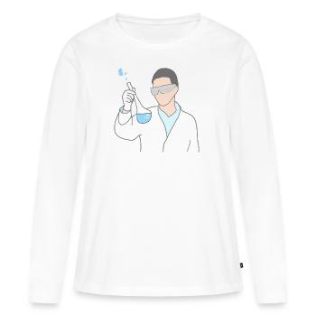 Wissenschaft Chemie chemisch - Frauen Premium Bio Langarmshirt - Weiß - Vorne - Julia (174cm)
