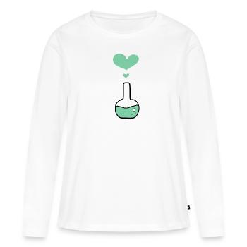 Kolben Chemie Chemiker - Frauen Premium Bio Langarmshirt - Weiß - Vorne - Julia (174cm)