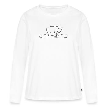 Climate protection polar bear - Women's Premium Organic Long Sleeve Shirt - white - Front - Julia (174cm)