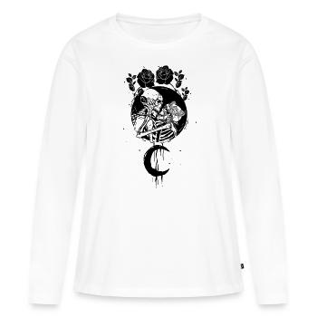 Occulte Moonrose Witchcraft sorcière couple occulte - T-shirt manches longues Premium bio Femme - blanc - Devant - Julia (174cm)