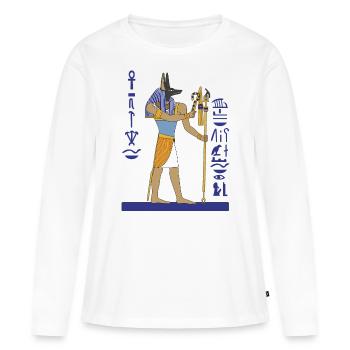 Anubis - T-shirt manches longues Premium bio Femme - blanc - Devant - Julia (174cm)