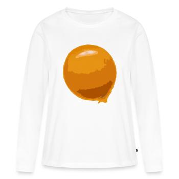 Miroir costume d’Halloween Carnaval Jaune jaune - T-shirt manches longues Premium bio Femme - blanc - Devant - Julia (174cm)