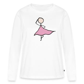 Robe de danseuse - T-shirt manches longues Premium bio Femme - blanc - Devant - Julia (174cm)