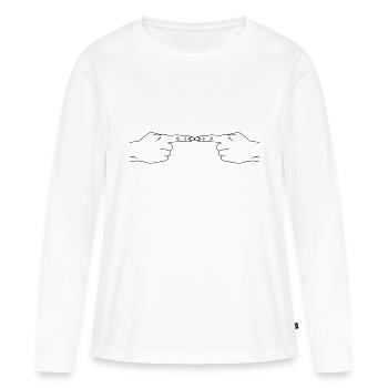 Index Finger Shy Fingers Japan Gesture Kawaii Anime - Women's Premium Organic Long Sleeve Shirt - white - Front - Julia (174cm)