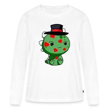 Dragon Gentleman Heart Seducer Ripper Guy - T-shirt manches longues Premium bio Femme - blanc - Devant - Julia (174cm)