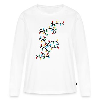 String lights Christmas - Women's Premium Organic Long Sleeve Shirt - white - Front - Julia (174cm)