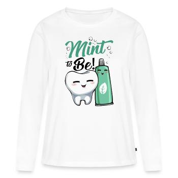 Dentiste - T-shirt manches longues Premium bio Femme - blanc - Devant - Julia (174cm)