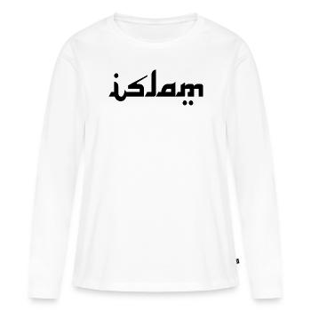 Islam - T-shirt manches longues Premium bio Femme - blanc - Devant - Julia (174cm)