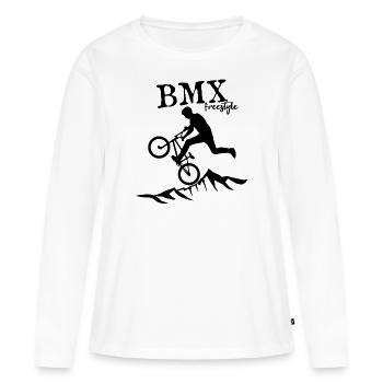BMX freestyle - Frauen Premium Bio Langarmshirt - Weiß - Vorne - Julia (174cm)
