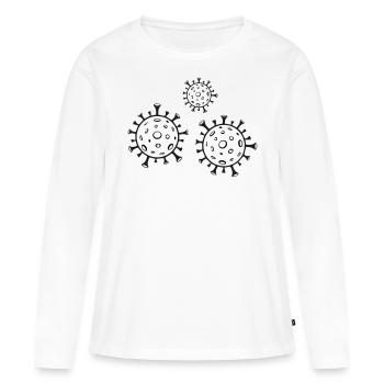 le virus - T-shirt manches longues Premium bio Femme - blanc - Devant - Julia (174cm)