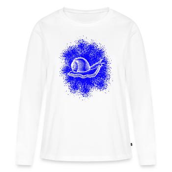 Snail with snail shell - Women's Premium Organic Long Sleeve Shirt - white - Front - Julia (174cm)