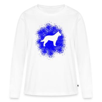 Schäferhund – Treuer Begleiter - Frauen Premium Bio Langarmshirt - Weiß - Vorne - Julia (174cm)