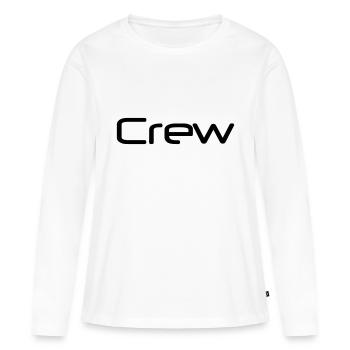 crew - T-shirt manches longues Premium bio Femme - blanc - Devant - Julia (174cm)