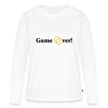 Game over enterrement - T-shirt manches longues Premium bio Femme - blanc - Devant - Julia (174cm)