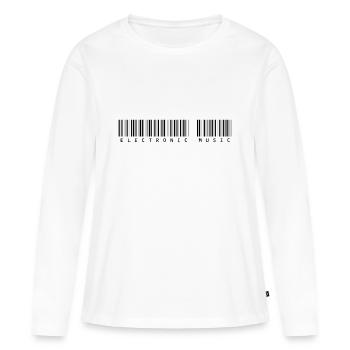 Électronique / électro - T-shirt manches longues Premium bio Femme - blanc - Devant - Julia (174cm)