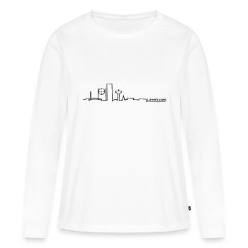 Horizon Leverkusen - T-shirt manches longues Premium bio Femme - blanc - Devant - Julia (174cm)
