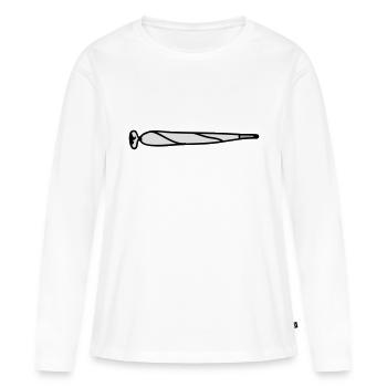 Joint - T-shirt manches longues Premium bio Femme - blanc - Devant - Julia (174cm)