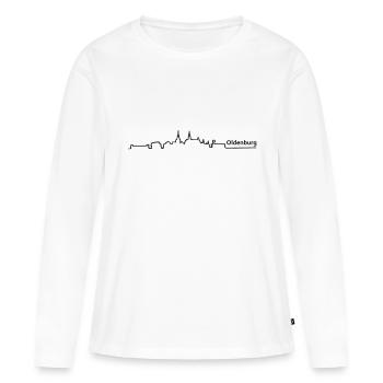 horizon Oldenburg - T-shirt manches longues Premium bio Femme - blanc - Devant - Julia (174cm)