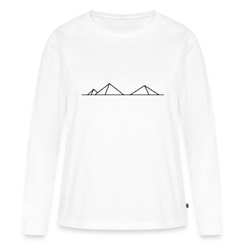 Pyramiden - Frauen Premium Bio Langarmshirt - Weiß - Vorne - Julia (174cm)