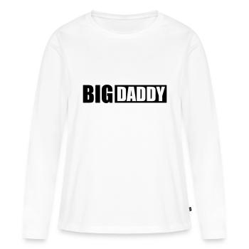Logo Big Daddy père héros papa fête des pères - T-shirt manches longues Premium bio Femme - blanc - Devant - Julia (174cm)