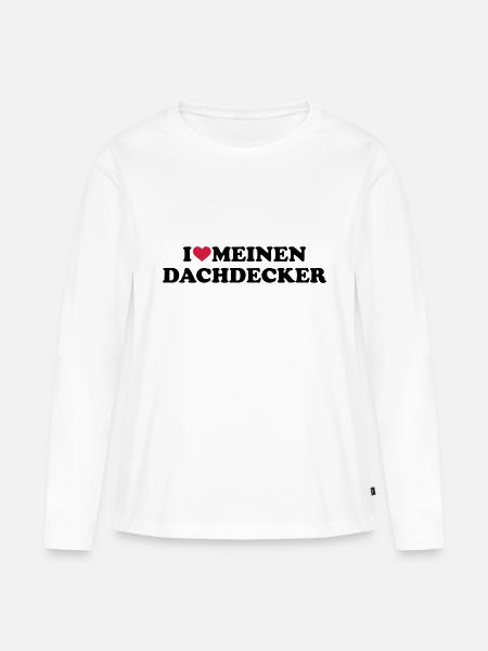 Dachdecker - Frauen Premium Bio Langarmshirt - Weiß