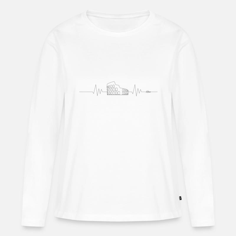 Rom - Frauen Premium Bio Langarmshirt - Weiß