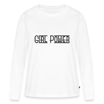 Girl Power - Frauen Premium Bio Langarmshirt - Weiß - Vorne - Julia (174cm)