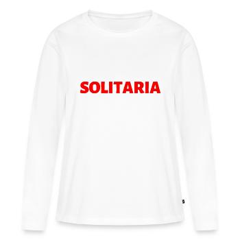 spanisch Sprache einsam sein - Frauen Premium Bio Langarmshirt - Weiß - Vorne - Julia (174cm)