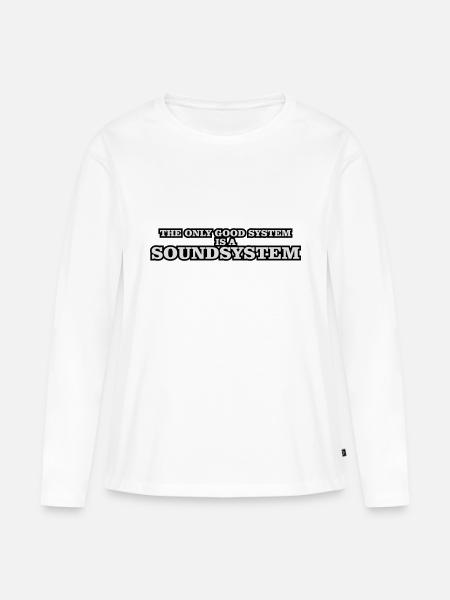 soundsystem - Frauen Premium Bio Langarmshirt - Weiß