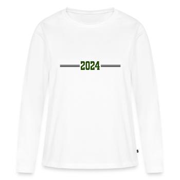 2024 - T-shirt manches longues Premium bio Femme - blanc - Devant - Julia (174cm)