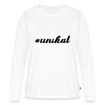 Unique - T-shirt manches longues Premium bio Femme - blanc - Devant - Julia (174cm)