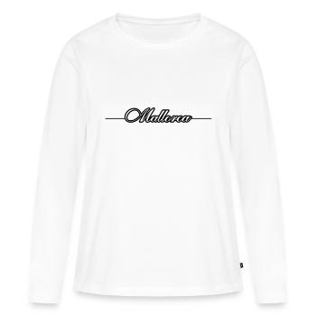 Ligne Mallorca - T-shirt manches longues Premium bio Femme - blanc - Devant - Julia (174cm)