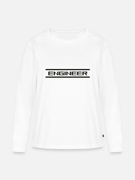 Engineer - Frauen Premium Bio Langarmshirt - Weiß