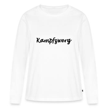 bataille nain - T-shirt manches longues Premium bio Femme - blanc - Devant - Julia (174cm)