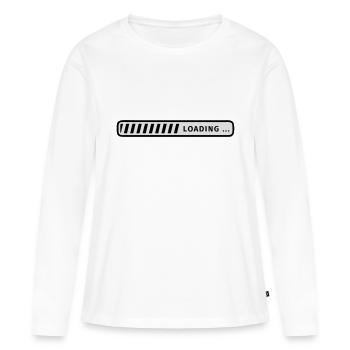 status bar - Women's Premium Organic Long Sleeve Shirt - white - Front - Julia (174cm)