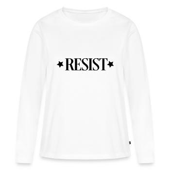 Resist - Women's Premium Organic Long Sleeve Shirt - white - Front - Julia (174cm)